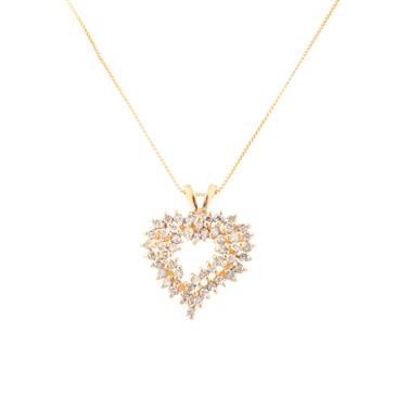 Forever Diamonds Diamond Open Heart Pendant in 14kt Gold