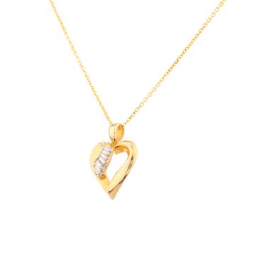 Forever Diamonds Diamond Open Twist Heart Pendant in 14kt Gold