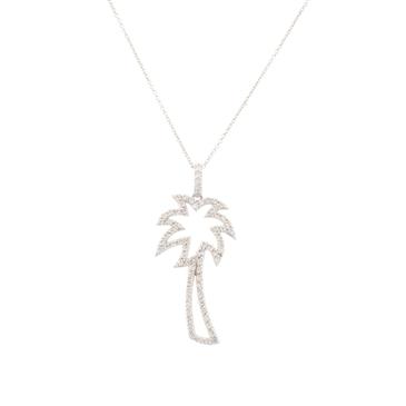 Forever Diamonds Diamond Palm Tree Pendant in 14kt White Gold