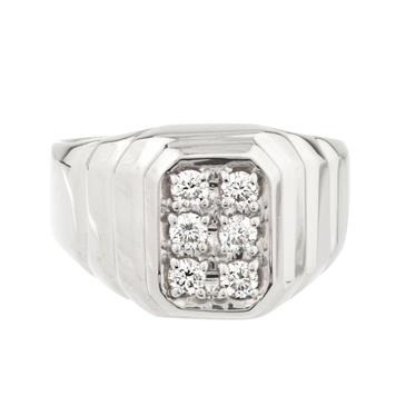 Forever Diamonds Diamond Pyramid Ring in 14kt White Gold