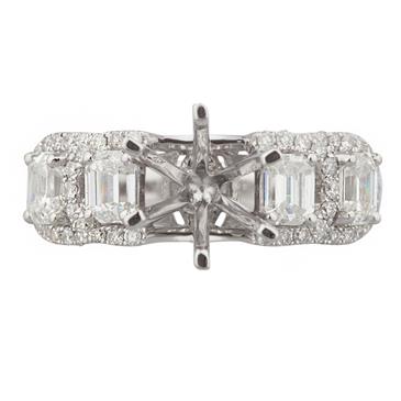 Forever Diamonds Diamond Royality Engagement Ring Setting in 18kt White Gold
