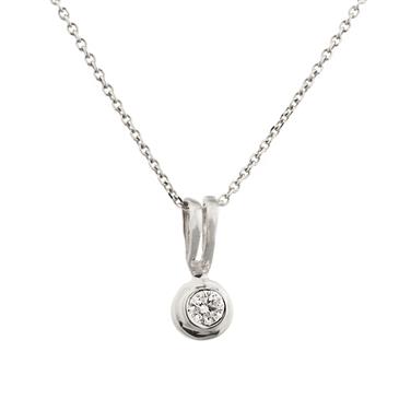 Forever Diamonds Diamond Solitaire Pendant in 14kt White Gold