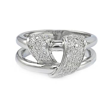 Forever Diamonds Diamond Split Band Ring in 18kt White Gold