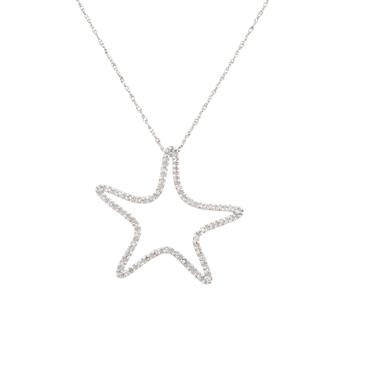 Forever Diamonds Diamond Star Pendant in 14kt White Gold