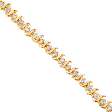 Forever Diamonds Diamond Tennis Bracelet in 14kt Gold