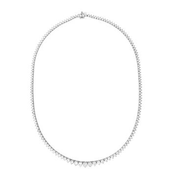 Forever Diamonds Diamond Tennis Necklace in 14kt White Gold