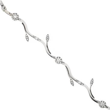 Forever Diamonds Diamond Vine Bracelet in 14kt White Gold