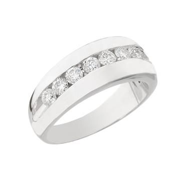 Forever Diamonds Diamond Wedding Band in 14kt White Gold