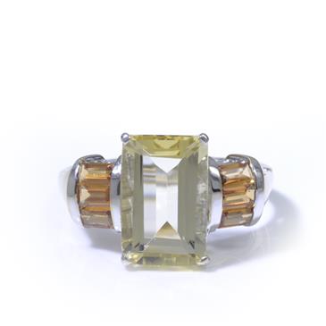 Forever Diamonds Yellow Topaz Gemstone Ring in 14kt Gold
