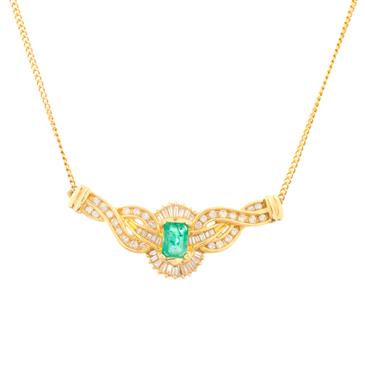 Forever Diamonds Emerald Diamond Necklace in 14kt Gold