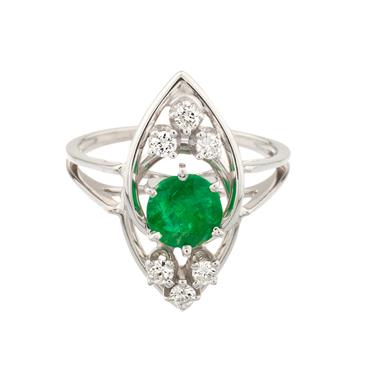Forever Diamonds Emerald Diamond Ring in 14kt White Gold