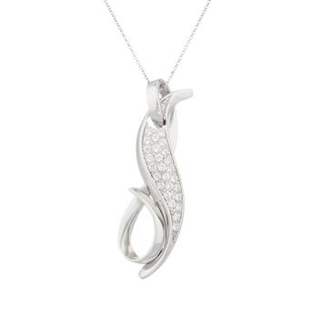 Forever Diamonds Fancy Cubic Zirconia Pendant in 14kt White Gold