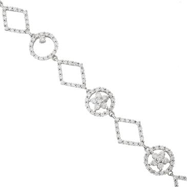 Forever Diamonds Fancy Diamond Bracelet in 14kt White Gold