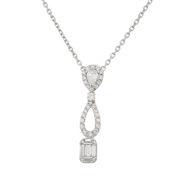 Forever Diamonds Fancy Diamond Pendant in 18kt White Gold