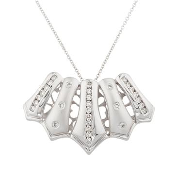 Forever Diamonds Fancy Slider Pendant in 14kt White Gold