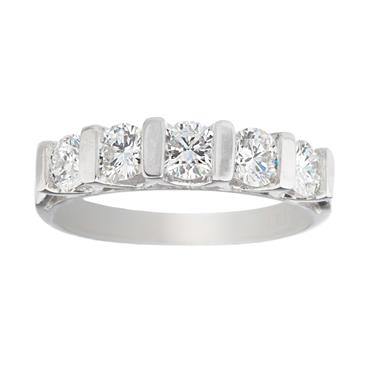 Forever Diamonds Five Stone Diamond Band in Platinum