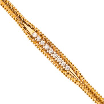 Forever Diamonds Foxtail Diamond Bracelet in 14kt Gold