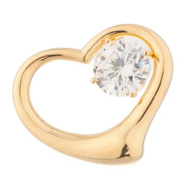 Forever Diamonds Heart Pendant with CZ in 14kt Gold