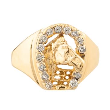 Forever Diamonds Horse-Shoe Diamond Ring in 14kt Gold