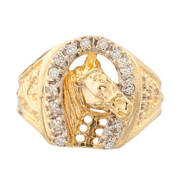 Forever Diamonds Horse- Shoe Diamond Ring in 14kt Gold
