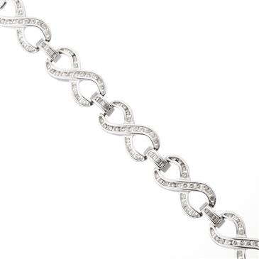 Forever Diamonds Infinity Diamond Bracelet in 14kt White Gold