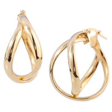 Forever Diamonds Infinity Hoops in 14kt Gold