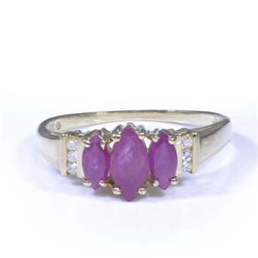 Forever Diamonds Gemstone Accent Diamond Ring in 10kt Gold 