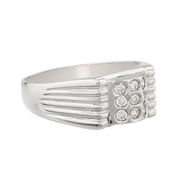 Forever Diamonds Men's Diamond Ring in 14kt White Gold