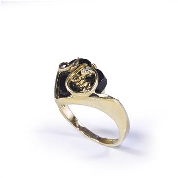 Forever Diamonds Mom On Onyx Gold Ring