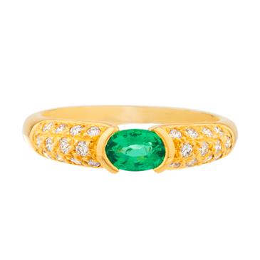 Forever Diamonds Natural Emerald Diamond Ring in 18kt Gold