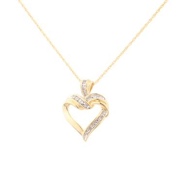 Forever Diamonds Open Heart Pendant in 14kt Gold