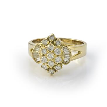 Forever Diamonds Diamond Blossom Ring in 14kt Gold
