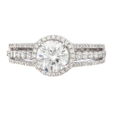 Forever Diamonds Round Brilliant Diamond Engagement Ring in 18kt White Gold