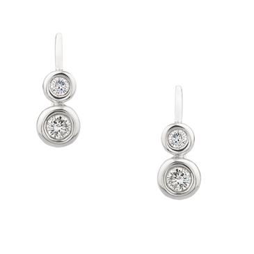 Forever Diamonds Diamond Drop Earrings in 14kt White Gold