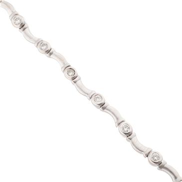 Forever Diamonds Round Diamond Bracelet in 14kt White Gold