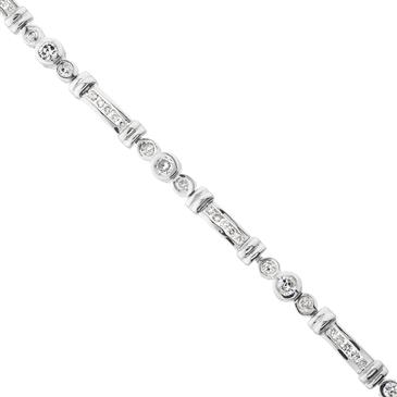 Forever Diamonds Round Diamond Bracelet in 14kt White Gold