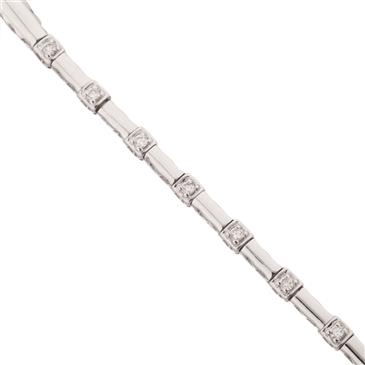 Forever Diamonds Round Diamond Bracelet in 14kt White Gold