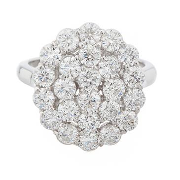 Forever Diamonds Round Diamond Cluster Ring in 14kt White Gold