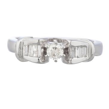 Forever Diamonds Round Diamond Engagement Ring in 14kt White Gold