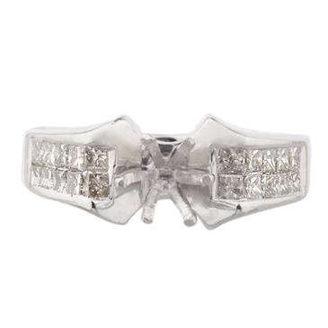 Forever Diamonds Round Diamond Engagement Ring Setting in 14kt White Gold