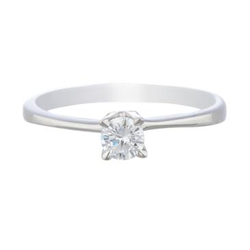 Forever Diamonds Round Diamond Solitaire Engagement Ring in 14kt White Gold