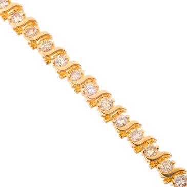 Forever Diamonds Round Diamond Tennis Bracelet in 14kt Gold 