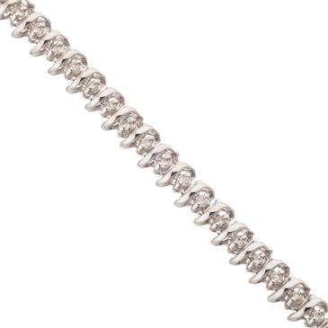 Forever Diamonds Round Diamond Tennis Bracelet in 14kt White Gold