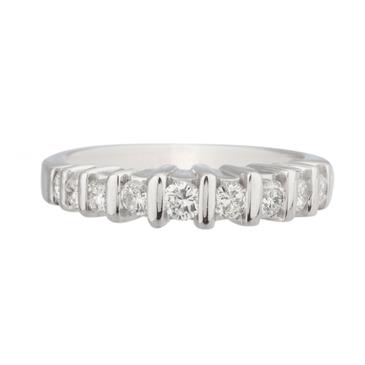 Forever Diamonds Round Diamond Wedding Band in 14kt White Gold