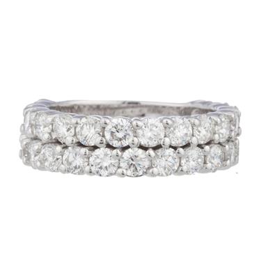 Forever Diamonds Round Diamond Wedding Band in 14kt White Gold