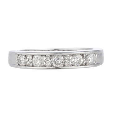 Forever Diamonds Round Diamond Wedding Band in 14kt White Gold