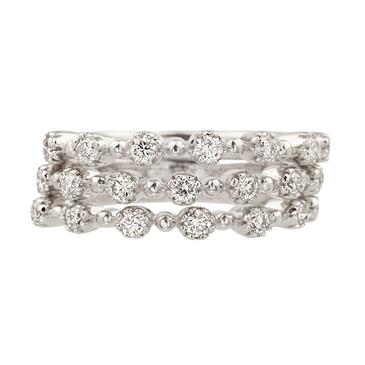 Forever Diamonds Stackable Diamond Rings in 18kt White Gold