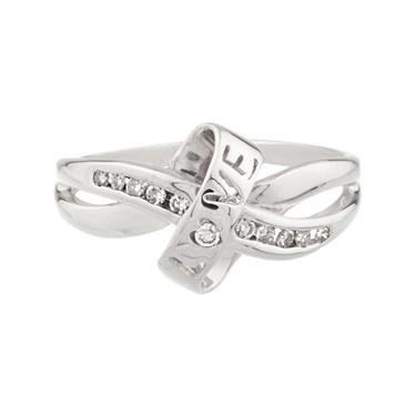 Forever Diamonds The "Love" Ring in 10kt White Gold