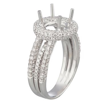 Forever Diamonds Unique Diamond Engagement Ring in 18kt White Gold