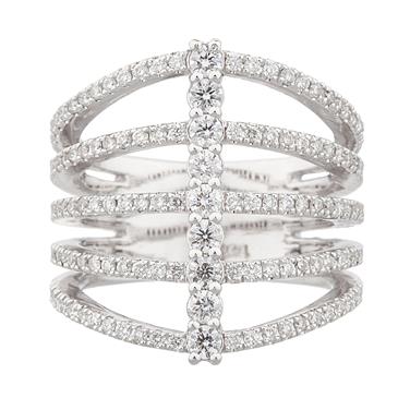Forever Diamonds Unique Diamond Ring in 14kt White Gold